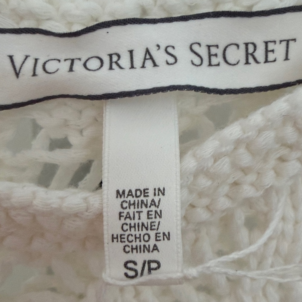 Victoria's Secret White Crochet Fringe Tank Top Boho Festival Size S - Picture 8 of 10